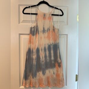 Sage Ribbed Tie-Dye Dress